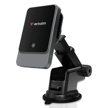 Cargador inalambrico verbatim magnetico tipo c con ventilador de enfriamiento e iluminación rgb