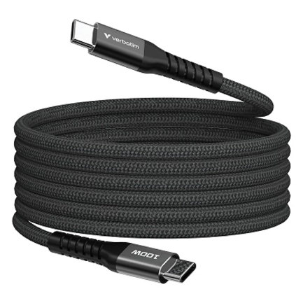 Cable magn&eacute;tico verbatim compacto 100w 12cm color negro