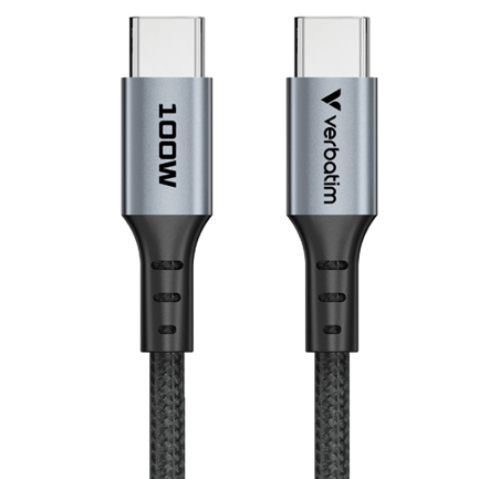 Cable Verbatim de carga y sincronización USB-C a USB-C 100 W -  120cm - MAS RECIO