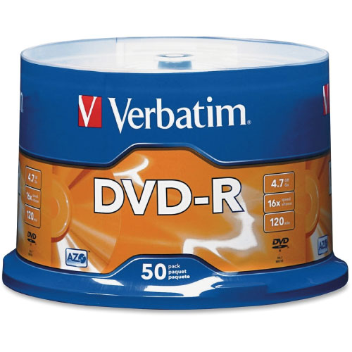 DVD-R Verbatim AZO 4.7GB/120min 16X Tray VL Spindle C/50 - Vista 2