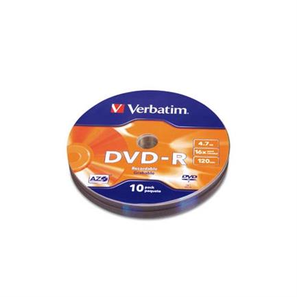 Dvd-r verbatim 4.7gb 16x c/10pqtes