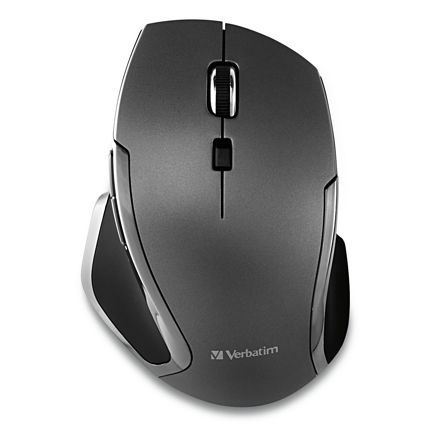 Mouse verbatim inal&aacute;mbrico deluxe 6 botones iluminaci&oacute;n led color grafito ideal para notebook