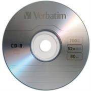 Disco verbatim cd-r  80min 700mb 52x paquete c/50 pzas