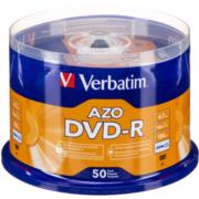Dvd-r verbatim azo 4.7gb/120min 16x tray vl spindle c/50