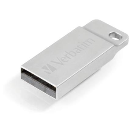 Memoria USB VERBATIM Metal Flash 32 GB - Plata - Vista 2