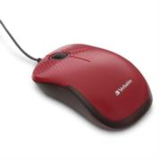 Mouse VERBATIM Silencioso Alámbrico Óptico - Rojo - Vista 5