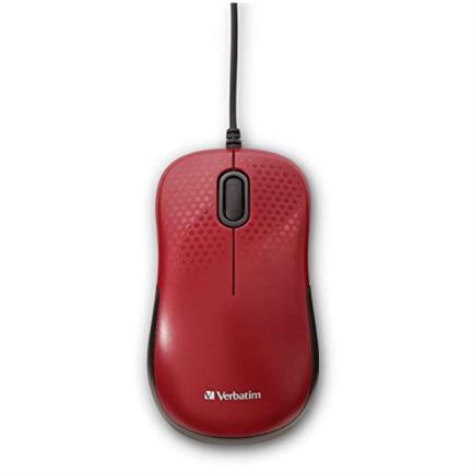 VECMOSAB065 - Mouse Verbatim Silent Corded Óptico Color Rojo