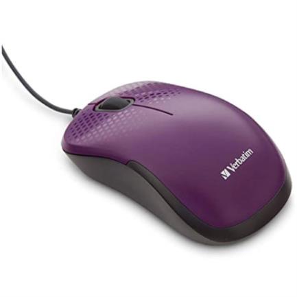 VECMOSAB066 - Mouse Verbatim Silent Corded Óptico Color Violeta