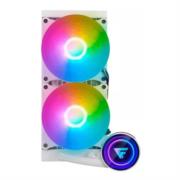 Enfriamiento Líquido Game Factor LQG600 240mm RGB TDP 250 2 Ventiladores 120mm 70 CFM Color Blanco - Vista 2