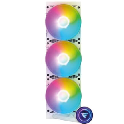 Enfriamiento l&iacute;quido game factor lqg700 360mm rgb 3 fan 120mm color blanco