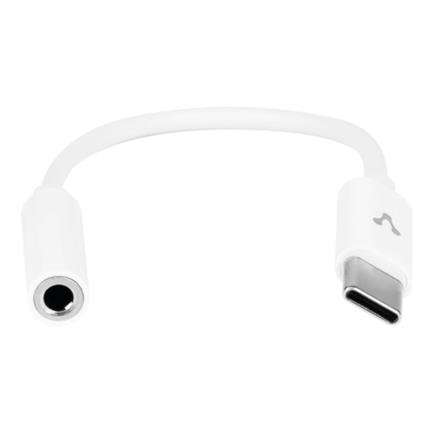 Adaptador vorago adp-209 usb tipo-c a 3.5mm ligero audio stereo color blanco