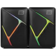 Bocinas vorago start the game spk-108 rgb sonido 2.0 alimentación usb/3.5mm color negro