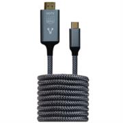 Cable convertidor vorago cab-310 tipo c a hdmi 4k 1.8m cobre/aluminio color negro