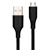 CABLE USB VORAGO CAB-M01B USB-  MICRO USB 1 METRO NEGRO - Vista 2