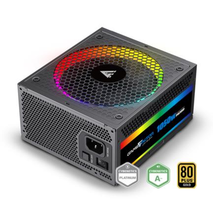 Fuente de poder game factor psg1050 iluminación rgb 1050w 80 plus gold full modular atx12vo