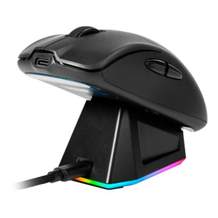 Mouse game factor mow800 inalambrico wireless 2.4g bt pixart 3395 26.000 dpi 4k hz base rgb ultra ligero 56g negro