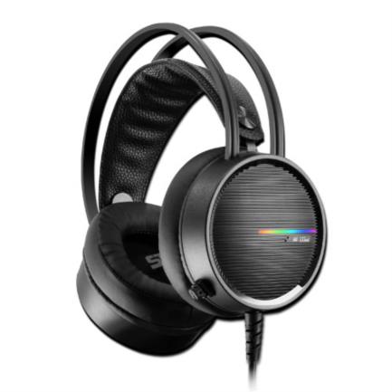 Diadema vorago gamer hs-502 micrófono rgb conector 3.5mm color negro