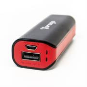 Power bank vorago pb-150 2200mah usb color negro-rojo