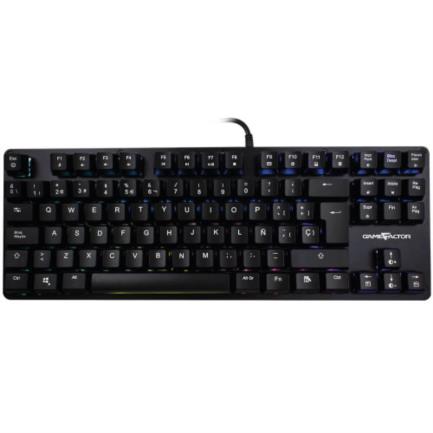Teclado mecánico game factor kbg500-bl rgb tenkeyless usb switch azul color negro