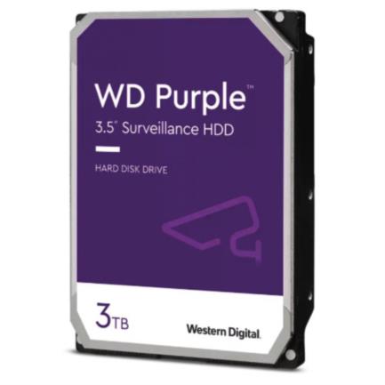 Disco duro interno western digital purple 3tb 3.5" 5400rpm sata lll 6gbit/s caché 256mb para videovigilancia
