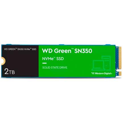 Ssd interno western digital green sn350 2tb m.2 2280 pcie 3.0 nvme lectura 3200/3000 mbs para pc y lap