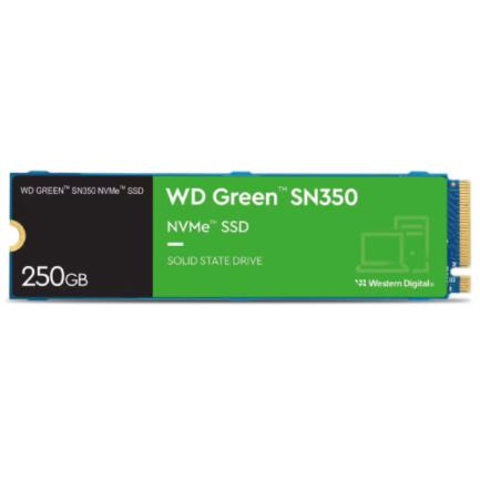 Ssd interno western digital green sn350 250gb m.2 2280 pcie 3.0 nvme lect 2400/1500 mbs para pc y lap