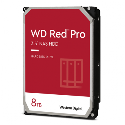 Disco duro western digital interno red pro 8tb 3.5 sata3 6gb/s 512mb 7200rpm 24x7 hotplug nas 1-24 bahias