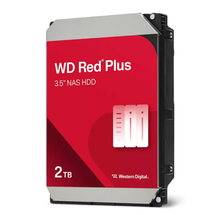 DISCO DURO INTERNO WD RED PLUS 2TB 3.5 ESCRITORIO SATA3 6GB/S 64MB 5400RPM 24X7 HOTPLUG NAS 1-8 BAHIAS WD20EFPX