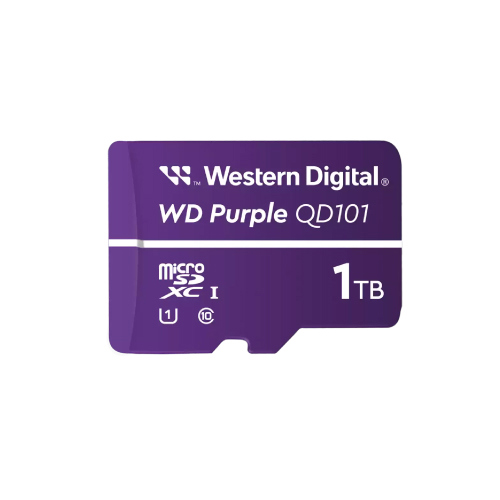 WSCMEMAB014 - Memoria Micro SD Western Digital Purple WDD100T1P0C 1 TB Micro SC QD101- 1UHS Clase 10 para videovigilancia.