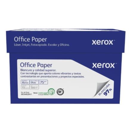 Papel cortado xerox bond azul oficio blancura 95% caja c/5000 hojas