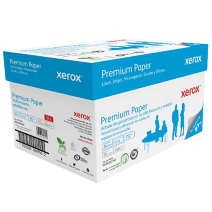 Papel xerox premium azul tama&ntilde;o carta 97% blancura 75 grs caja c/5000 hojas