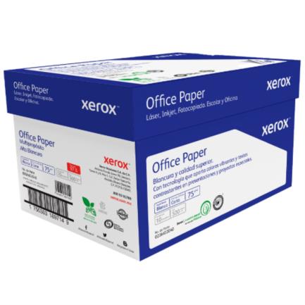 Papel cortado xerox office paper azul carta 75 gr 97% blancura caja c/5000 hojas