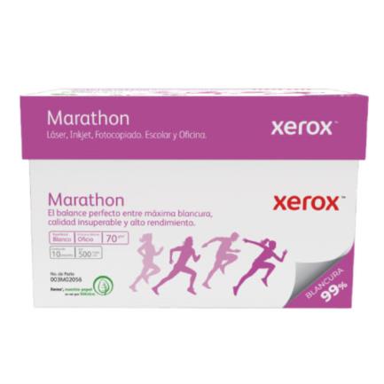 Papel cortado xerox bond marathon 70gr oficio 99% blancura c/5000 hojas