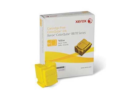 Tinta xerox solida amarillo 6 barras 17.300 pag.