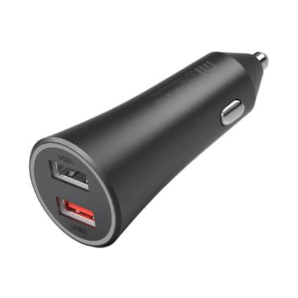 Cargador de coche xiaomi carga rápida 37w doble puerto color negro