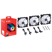Kit 3 Ventiladores Thermaltake VENTO 120 ARGB PWM 120mm Negro - Vista 7