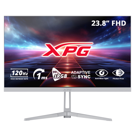 Monitor xpg  23.8" plano ips 1920x1080 fhd 120hz blanco