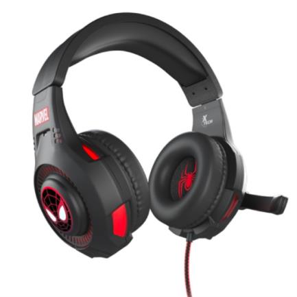 Audífonos Gamer XTech Diadema Edición Spider-Man Cableados con Micrófono Giratorio y Perilla de Control Negro/Rojo - Artículos Promocionales MAS RECIO