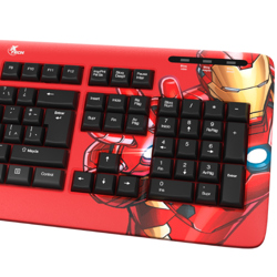 Teclado XTech Full Size Iron Man XTK-M401IM - Teclas multimedia - Español - Conexion USB - Vista 7