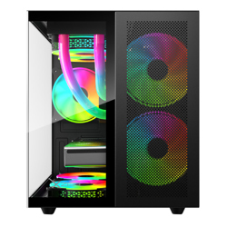 Gabinete Xzeal CUBO Mini-Tower Micro-ATX/Mini-ITX USB 2.0/3.0 sin Fuente 3 Ventiladores Instalados Negro - Vista 8