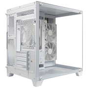 Gabinete Xzeal Panzer II Cubo M-ATX/ITX 2xUSB1.0 + 1x USB3.0 + 3.5 mm + 3 Fans ARGB Blanco - Vista 8