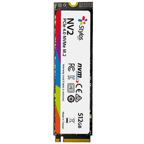 Ssd stylos nvme 512gb m.2 2500 mb/s escritura 3000 mb/s lectura pci express 3.0