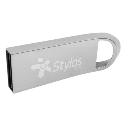 Memoria USB Stylos STMUS516B 16GB USBA 2.0 Lectura 80MBs Escritura 50MBs Plata