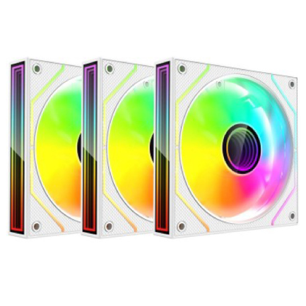 Kit gamer 3 ventiladores xzeal xz1115 argb 25db 1200rpm 120mm negro