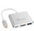 Hub 3 en 1 Stylos USB C a HDMI + USB 3.0 + USB C con Caja Gris - Vista 2