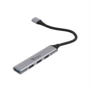 Hub 4 en 1 Stylos USB C a 3xUSB 2.0 + 1xUSB 3.0 con Caja Gris - Vista 5