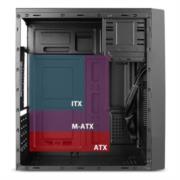 Gabinete Stylos Midi-Tower ATX/Micro-ATX/Mini-ITX USB 3.0 con Fuente de 500W sin Ventiladores Instalados Negro - Vista 7