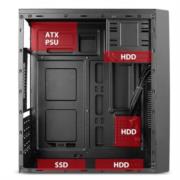 Gabinete Stylos Midi-Tower ATX/Micro-ATX/Mini-ITX USB 3.0 con Fuente de 500W sin Ventiladores Instalados Negro - Vista 10