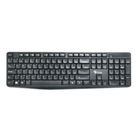 Teclado inalambrico stylos 105 teclas conexión usb nano 2.4ghz negro
