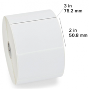 Etiqueta Papel Zebra 3"x2" DT Z-Perform 2000D Value Coated Adhesivo Núcleo 1" 1240/Rollo 6/Caja - Vista 5